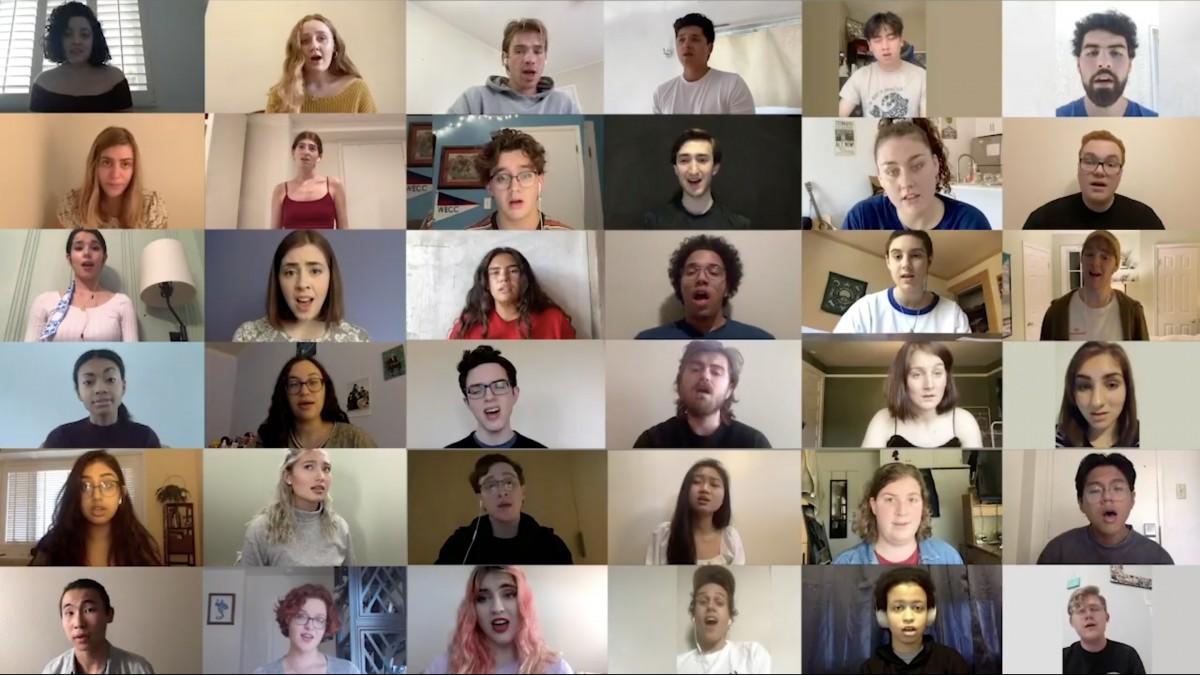 The Occidental Glee Club performs via zoom