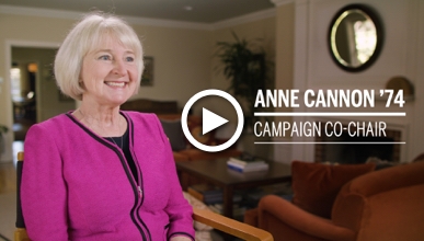 Campaign co-chair Anne Cannon '74