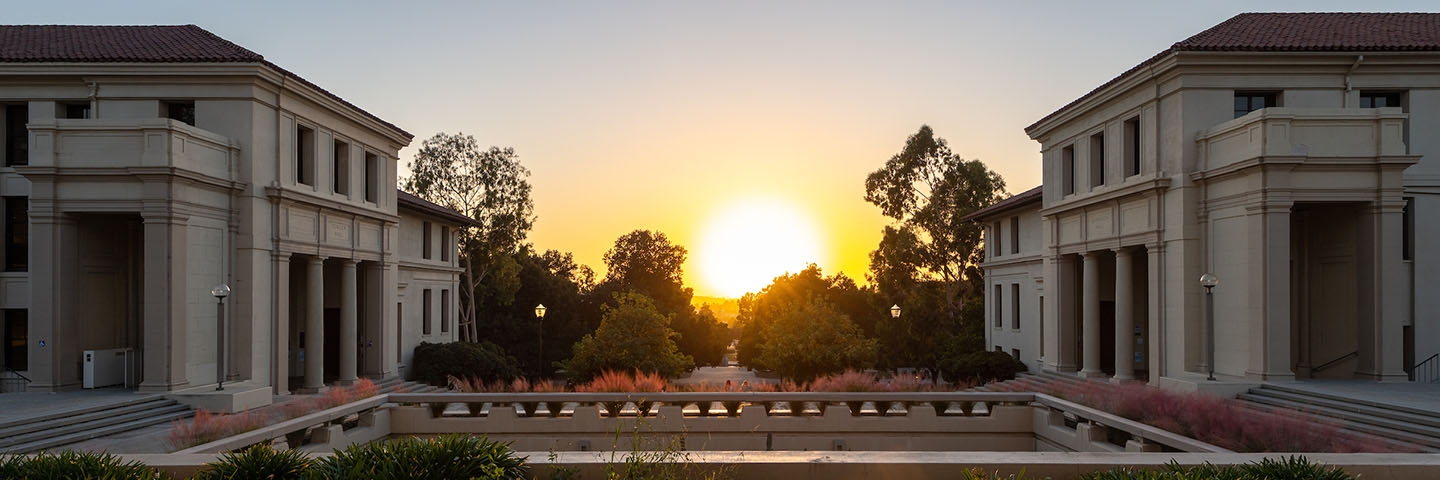 Oxy campus at sunset