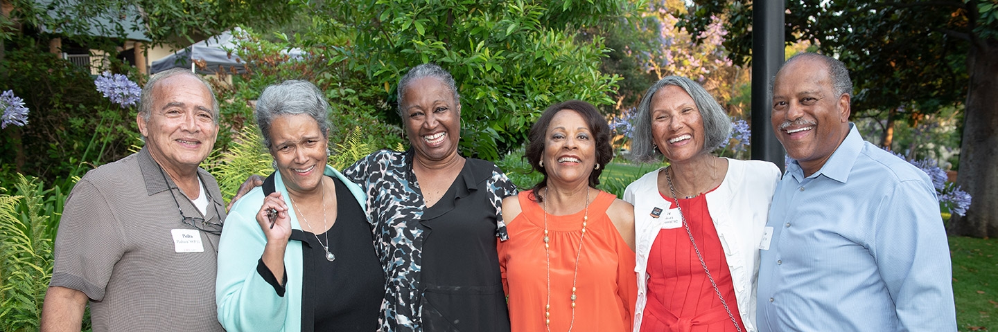 A group of Oxy volunteers smile for the camera